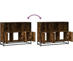 indauja rūkytas ąžuolas 100x35x76 cm inžinerinė mediena