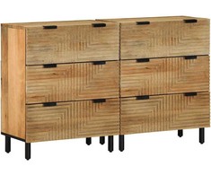 indaujos 2 vnt Ruda 60x33x75 cm medžio masyvo mango