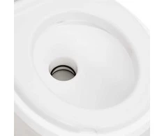 Integruotas stovyklavimo tualetas, baltas, 24+17l, HDPE/PP