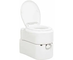 Integruotas stovyklavimo tualetas, baltas, 24+17l, HDPE/PP