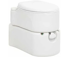 Integruotas stovyklavimo tualetas, baltas, 24+17l, HDPE/emalis