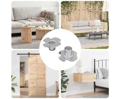 Įpjovinė T-veržlė 2 pcs Sidabro M6 mm Plienas