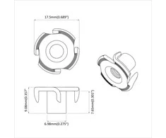 Įpjovinė T-veržlė 7200 vnt. Sidabro M6 mm Plienas