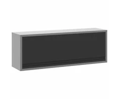 Įrankių spinta su saugykla Juoda ir pilka 100 x 25 x 35 cm