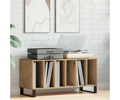 Plokštelių spintelė su lentyna Sena mediena 100 x 38 x 48 cm