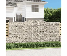 Išlenkti gabiono krepšiai, 10vnt., 400x50x180/200cm, geležis