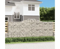 Išlenkti gabiono krepšiai, 15vnt., 400x50x160/180cm, geležis
