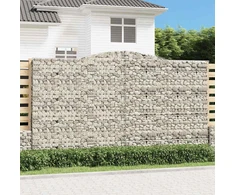 Išlenkti gabiono krepšiai, 5vnt., 400x50x220/240cm, geležis