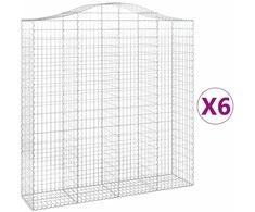 Išlenkti gabiono krepšiai, 6vnt., 200x50x200/220cm, geležis