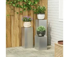 Augalų stovas 3 pcs Sidabro Galvanizuotas plienas