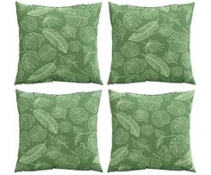 Išsklaidymo pagalvės Lapelis 4 pcs Lapų raštas 50 x 50 cm