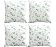 Išsklaidymo pagalvės Lapelis 4 pcs Lapų raštas 50 x 50 cm