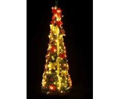 Išskleidžiama dirbtinė Kalėdų eglutė, žalia, 180cm, 150 LED