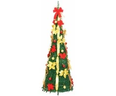 Išskleidžiama dirbtinė Kalėdų eglutė, žalia, 120cm, 50 LED