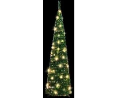 Išskleidžiama dirbtinė Kalėdų eglutė, žalia, 120cm, 50 LED