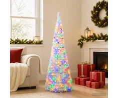 Išskleidžiama Kalėdų eglutė su LED lemputėmis 150 cm 100 LED