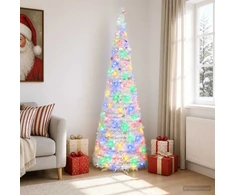 Išskleidžiama Kalėdų eglutė su LED lemputėmis 180 cm 150 LED