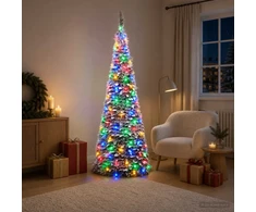 Išskleidžiama Kalėdų eglutė su LED lemputėmis 210 cm 200 LED