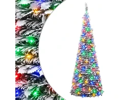 Išskleidžiama Kalėdų eglutė su LED lemputėmis 210 cm 200 LED