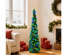 Iššokanti LED Kalėdų eglutė su žvaigžde viršūnėje 120 cm 50 LED
