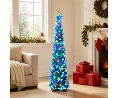 Iššokanti LED Kalėdų eglutė su žvaigžde viršūnėje 120 cm 50 LED