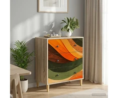 Ištraukalas spinta BONN Retro bangos spauda 66 x 36,5 x 75 cm