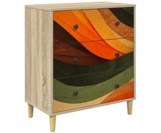 Ištraukalas spinta BONN Retro bangos spauda 66 x 36,5 x 75 cm