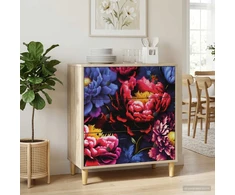 Ištraukalas spinta KIEL Tamsus bijūnų raštas 66 x 36,5 x 75 cm