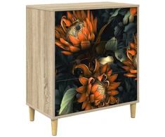 Ištraukalas spinta LOCHEM Oranžinė spauda 66 x 36,5 x 75 cm