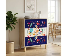 Ištraukalas spinta MAINZ Gėlėtas raštas 66 x 36,5 x 75 cm
