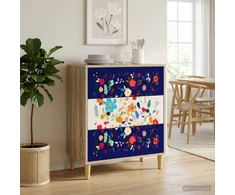 Ištraukalas spinta MAINZ Gėlėtas raštas 66 x 36,5 x 75 cm