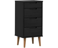 Ištraukalas spinta MOLDE Juoda 40 x 35 x 82 cm