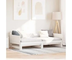 Ištraukiama dienos lova Balta 203,5 x 184 x 56,5 cm