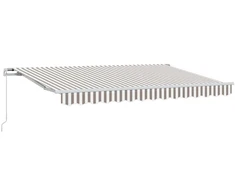Ištraukiama markizė 2 pcs Šviesiai pilka ir balta. 3,5 x 2,5 m