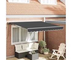 Markizės rėmas Antracitas 350 x 250 cm Poliesteris su PU danga