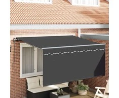Ištraukiama markizė Dryžuotas Antracitas 300 x 200 cm audinys