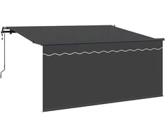 Ištraukiama markizė Dryžuotas Antracitas 300 x 200 cm audinys
