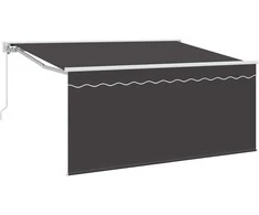 Ištraukiama markizė Dryžuotas Antracitas 300 x 200 cm audinys