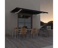 Automatinė markizė su LED/vėjo jutikliu, antracito, 500x350cm