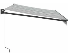 Ištraukiama markizė, antracito/balta, 3,5x2,5m, audinys