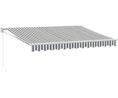 Ištraukiama markizė, antracito/balta, 3,5x2,5m, audinys