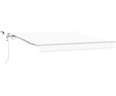 Ištraukiama markizė Balta 350 x 250 cm Poliesteris ir Metalas