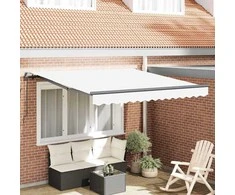 Ištraukiama markizė Balta 350 x 250 cm Poliesteris ir plienas