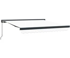 Ištraukiama markizė Balta 350 x 250 cm Audinys ir metalas