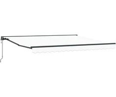 Markizės rėmas Baltas 400 × 300 cm Poliesteris su PU danga