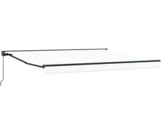 Markizės rėmas Baltas 400 × 300 cm Poliesteris su PU danga