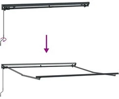 Markizės rėmas Juoda 350 x 250 cm Poliesteris su PU danga