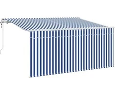 Ištraukiama markizė Mėlyna ir balta 300 x 200 cm