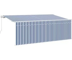 Ištraukiama markizė Mėlyna ir balta 400 x 200 cm