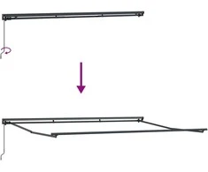 Markizės rėmas Mėlyna ir balta 450 × 300 cm